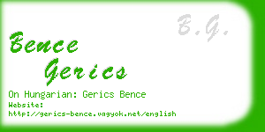 bence gerics business card